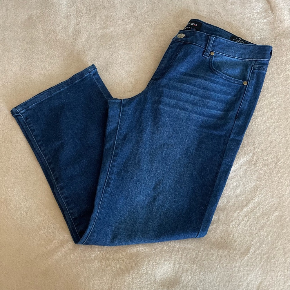 Measure and Made Wide Leg Crop Straight Jeans - Size 14 - Picture 1 of 16